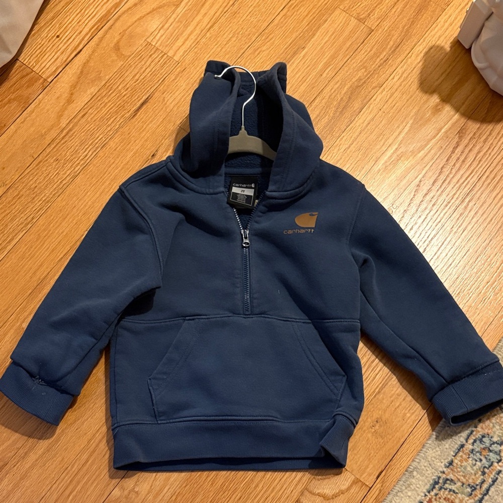 Carhartt Dark Blue Kids Half-Zip Hoodie